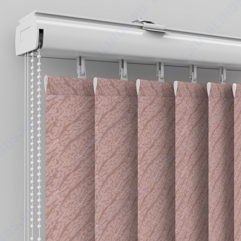 Вертикальные тканевые жалюзи Бали розовый - фото механизма