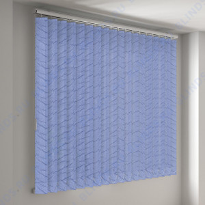 Вертикальные тканевые жалюзи Бали голубой - фото на окне