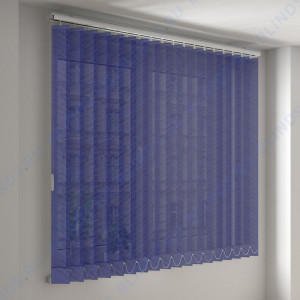Вертикальные тканевые жалюзи Бали синий - фото на окне