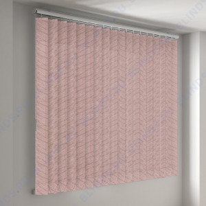 Вертикальные тканевые жалюзи Бали розовый - фото на окне