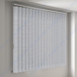 Вертикальные тканевые жалюзи Бали серебро - фото на окне