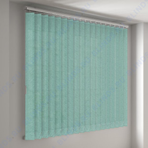 Вертикальные тканевые жалюзи Бали бирюза - фото на окне