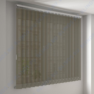 Вертикальные тканевые жалюзи Лайн II коричневый - фото на окне