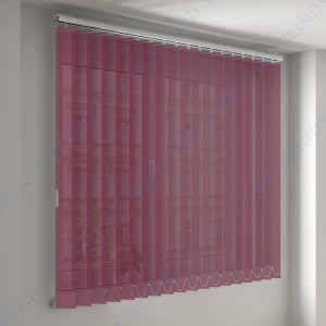 Вертикальные тканевые жалюзи Лайн II темно-красный - фото на окне