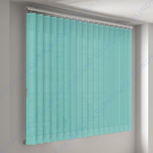 Вертикальные тканевые жалюзи Лайн II бирюзовый - фото на окне