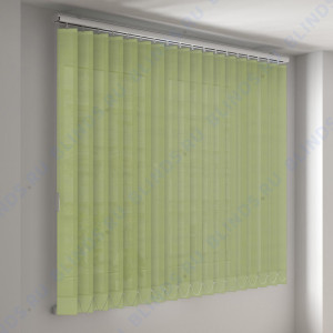 Вертикальные тканевые жалюзи Сиде зеленый - фото на окне