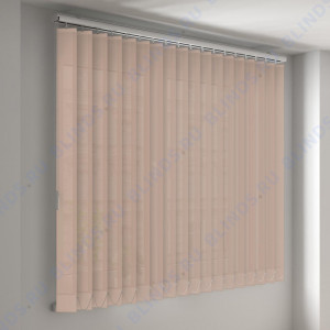 Вертикальные тканевые жалюзи Шёлк темно-бежевый - фото на окне