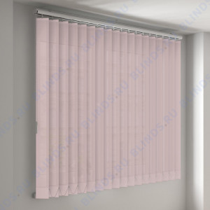 Вертикальные тканевые жалюзи Шёлк персиковый - фото на окне