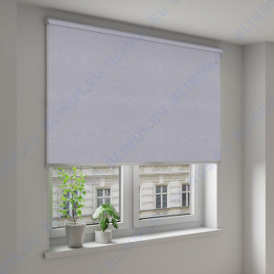 Рулонные шторы Louvolite Перл серый - фото на окне