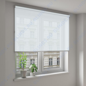 Рулонные шторы Louvolite Альфа серые - фото на окне