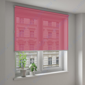 Рулонные шторы Louvolite Альфа малина - фото на окне