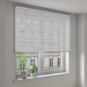 Рулонные шторы Louvolite Импала серый - фото на окне