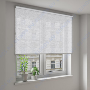 Рулонные шторы Louvolite Виндзор белый - фото на окне