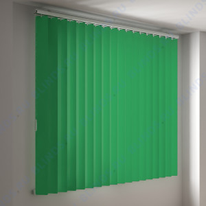 Вертикальные пластиковые жалюзи Стандарт зеленый - фото на окне