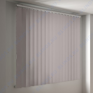 Вертикальные пластиковые жалюзи Стандарт серый - фото на окне
