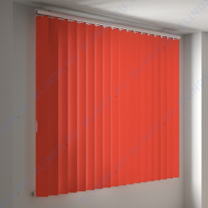 Вертикальные пластиковые жалюзи Стандарт красный - фото на окне