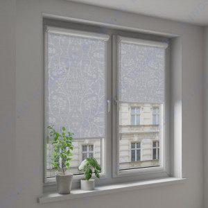 Рулонные тканевые жалюзи Уни-2 Грейс серый - фото на окне