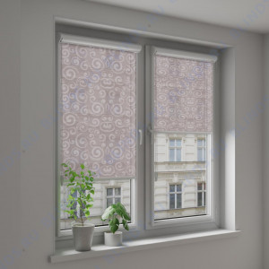 Рулонные тканевые жалюзи Уни-2 Анжу лиловый - фото на окне