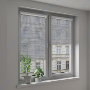 Рулонные тканевые жалюзи Уни-2 Ямайка свело-серый - фото на окне