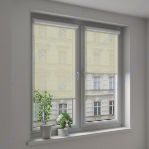 Рулонные тканевые жалюзи Уни-2 Перл оливковый - фото на окне