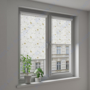 Рулонные тканевые жалюзи Уни-2 Прованс белый - фото на окне