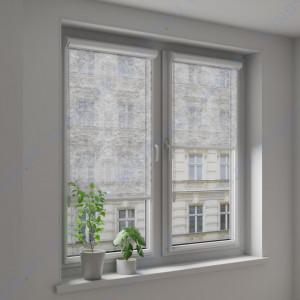 Рулонные тканевые жалюзи Уни-2 Харизма белый - фото на окне
