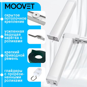 Электрокарниз MOOVET FD82 E5 WiFi готовые комплекты - фото на окне