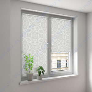 Минирулонные тканевые жалюзи Толедо блэкаут белый - фото на окне