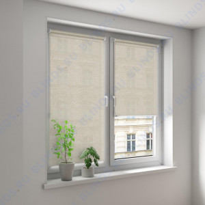 Минирулонные тканевые жалюзи Капур светло-бежевый - фото на окне