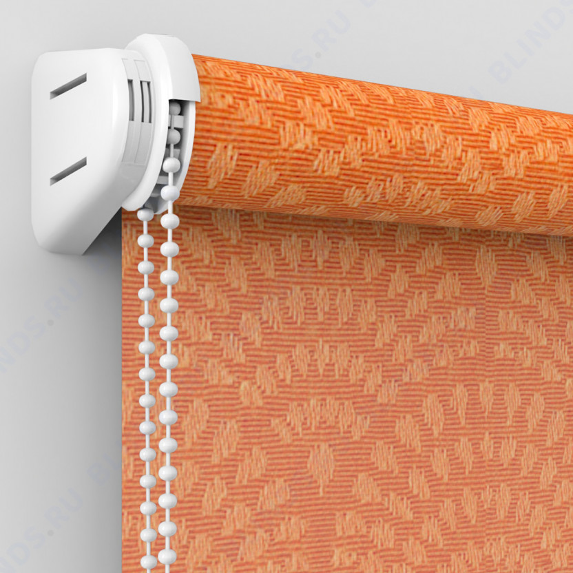 Минирулонные тканевые жалюзи Ажур оранжевый - фото механизма