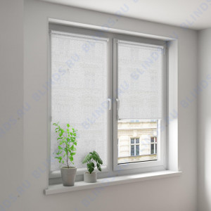 Минирулонные тканевые жалюзи Самира белый - фото на окне