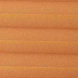 Штора плиссе тканевая Креп перла оранжевый - фото материала