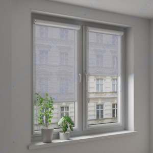 Рулонные тканевые жалюзи Уни-2 Жемчуг серый - фото на окне
