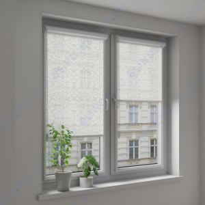 Рулонные тканевые жалюзи Уни-2 Верона белый - фото на окне