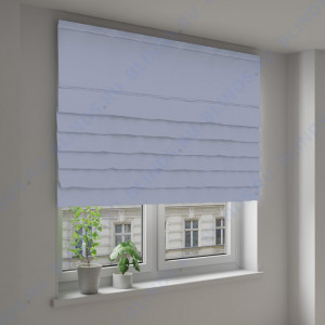 Римские шторы Блэкаут однотонный Белый - фото на окне