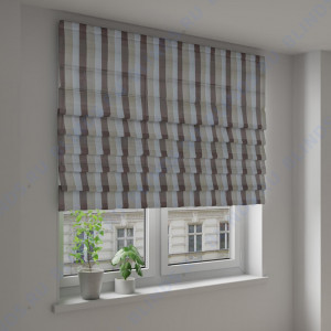 Римские шторы Шарлотта светло-коричневый - фото на окне