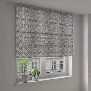Римские шторы Франческа коричневый - фото на окне