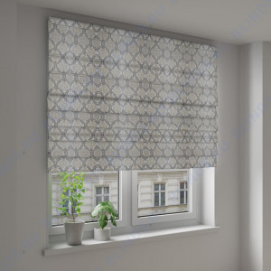 Римские шторы Франческа бежевый - фото на окне