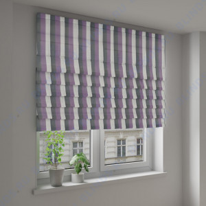 Римские шторы Шарлотта лиловый - фото на окне