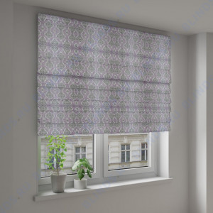 Римские шторы Франческа лиловый - фото на окне