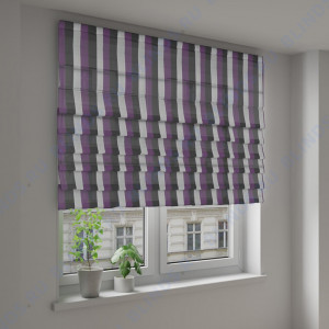 Римские шторы Шарлотта тёмно-лиловый - фото на окне