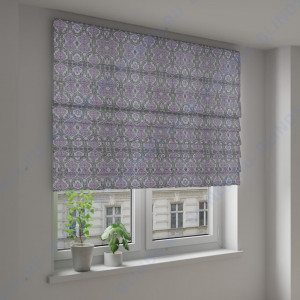 Римские шторы Франческа тёмно-лиловый - фото на окне