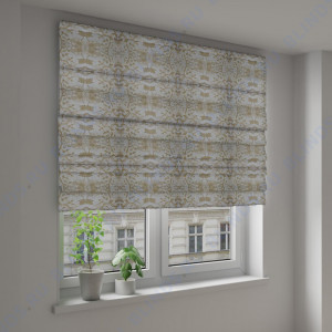 Римские шторы Дамаско магнолия - фото на окне