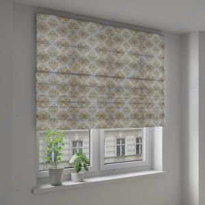 Римские шторы Дамаско магнолия - фото на окне