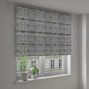 Римские шторы Дамаско светло-бежевый - фото на окне