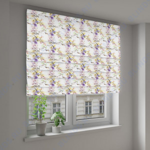 Римские шторы Wonderland фиолетовый - фото на окне